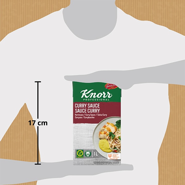 Knorr Salsa Líquida Curry lista para usar brik 1L - Las Salsas Líquidas Knorr te aseguran empezar cada servicio con salsas perfectas.